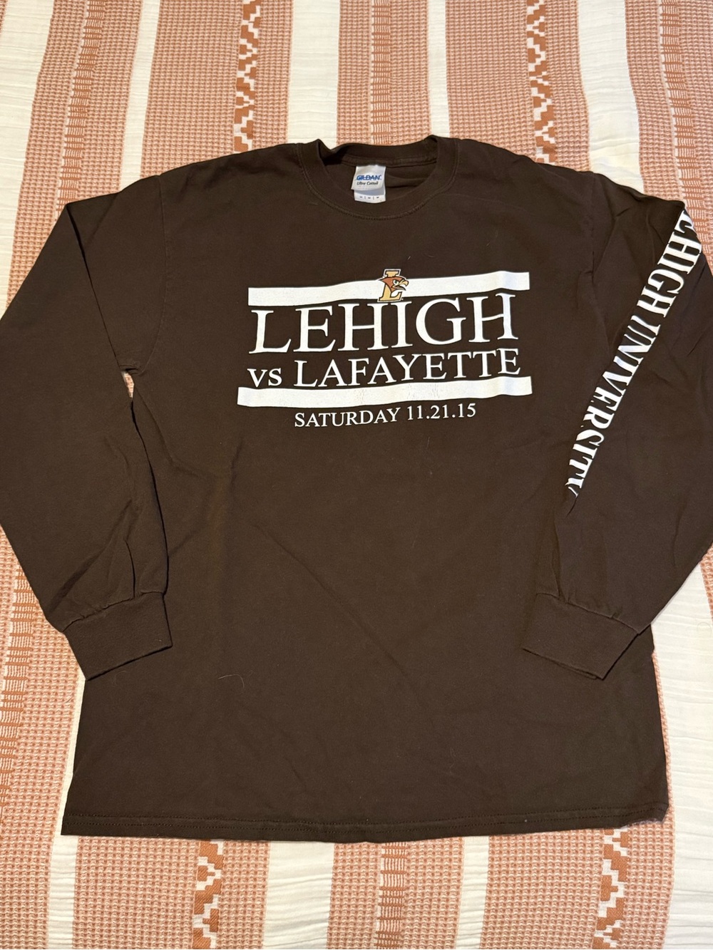 Lehigh vs Lafayette Brown Long Sleeve Shirt - Game Day Tee